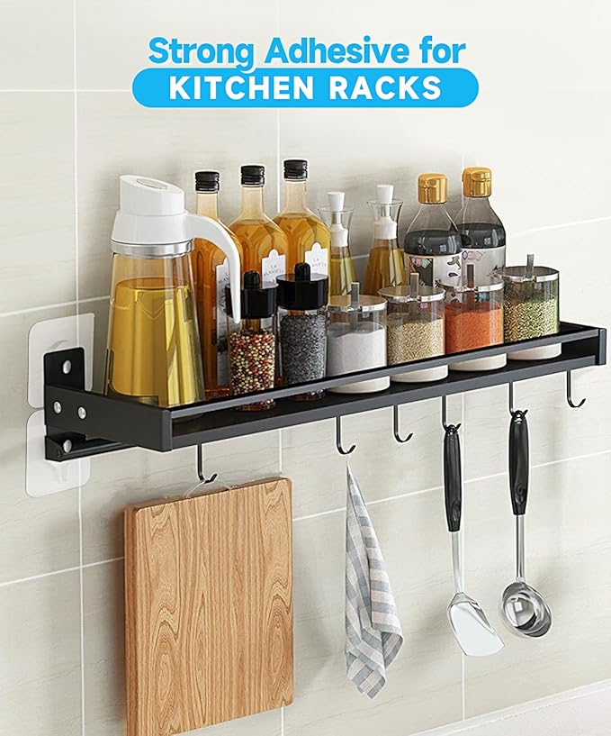 Adhesive Hooks for Wall(13lb Max), Wall Hangers Without Nails for Photos Frames, Utility Waterproof and Oil Resistant Hooks for Kitchen, Bathroom, Home and Office -10 Pack