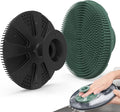 Silicone Sponge, BEAUTAIL Non-Scratch Scrub Sponges, for Washing Dishes and Cleaning Kitchen, Long Lasting and Reusable Dishwashing Scrubber, Suction Up Hang Designed, 2 Pack, Black+Olive Green