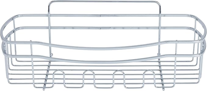 Bath Bliss Adhesive Shower Caddy Organizer | 5 Piece Set | 2 Soap Dishes | 1 Small Organizer | 2 Large Organizers | Bathroom Organization | Holds Up to 15lbs | Easy to install | Chrome