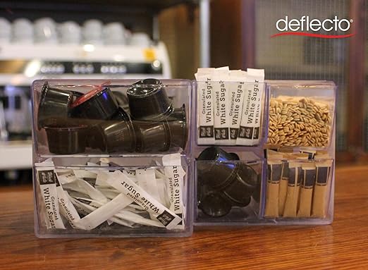 Deflecto Stackable Open Cube Organizer, Desk and Craft Organizer, Clear, Large, 6"W x 6"H x 12"D (350501)