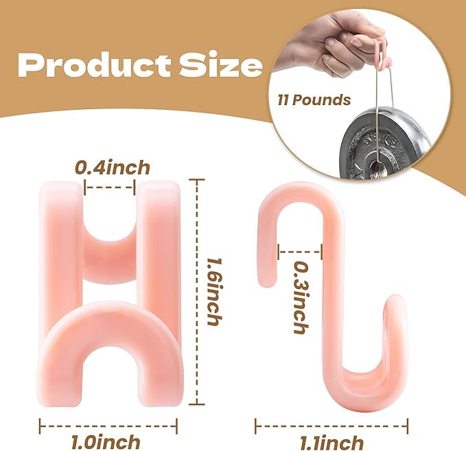 Mlici Clothes Hanger Connector Hooks, 60 Pack Hanger Extender Space Saver, Heavy Duty Clothes Extender Hooks for Stacking Closet Organization (Pink)