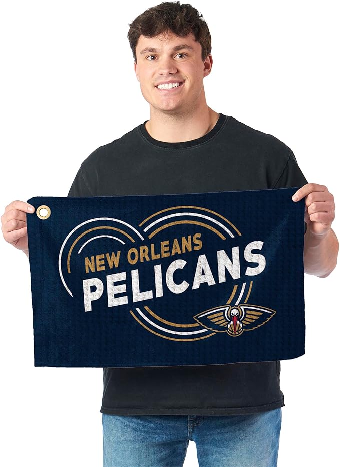 Northwest NBA Golf Towel – Official Licensed Microfiber Waffle Fabric, Absorbent 16x25 in Club Cleaning Accessory