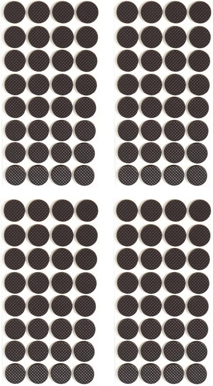 Furnigear Non Slip Furniture Pads - Self Adhesive Rubber Anti Skid Pads Grippers Rubber Chair Feet Furniture Pads for Hardwood Floors -Protectors for Furniture Table Legs Anti Slip 128 Pcs 3/4" Round