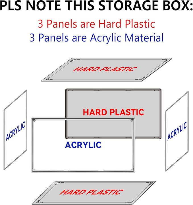 EDS FAM 12 Pack Clear Sneaker Boxes Stackable Shoe Box Size 12.5, Acrylic Shoe Storage Organizer Transparent Storage Bins with Magnetic Acrylic Door for Closet, Sneaker Display, Cosmetic, Figure