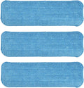 Layers 18"Microfiber Replacement Mop Pads- Reusable Mop Heads Refills fit for Most 16-18inch Spray Velcro Mop, Machine Washable Absorbent Mop Pads- 3Pack