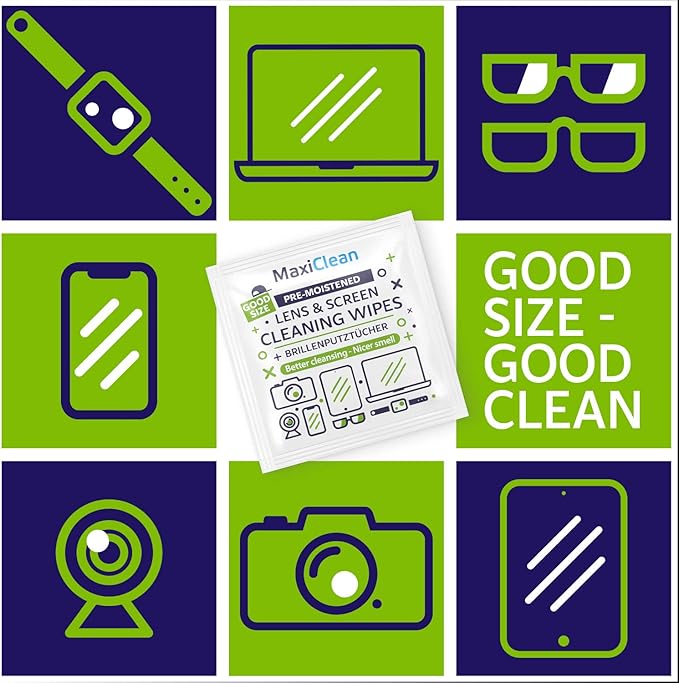 440 Pack Lens Wipes for Eyeglasses Pre-Moistened, Individually Wrapped Streak-Free Cleaning for Glasses & Laptop Screens, Glasses Cleaner Wipe Bulk 5.5 x 4.7 Inch, Sunglasses & Phone Wipe