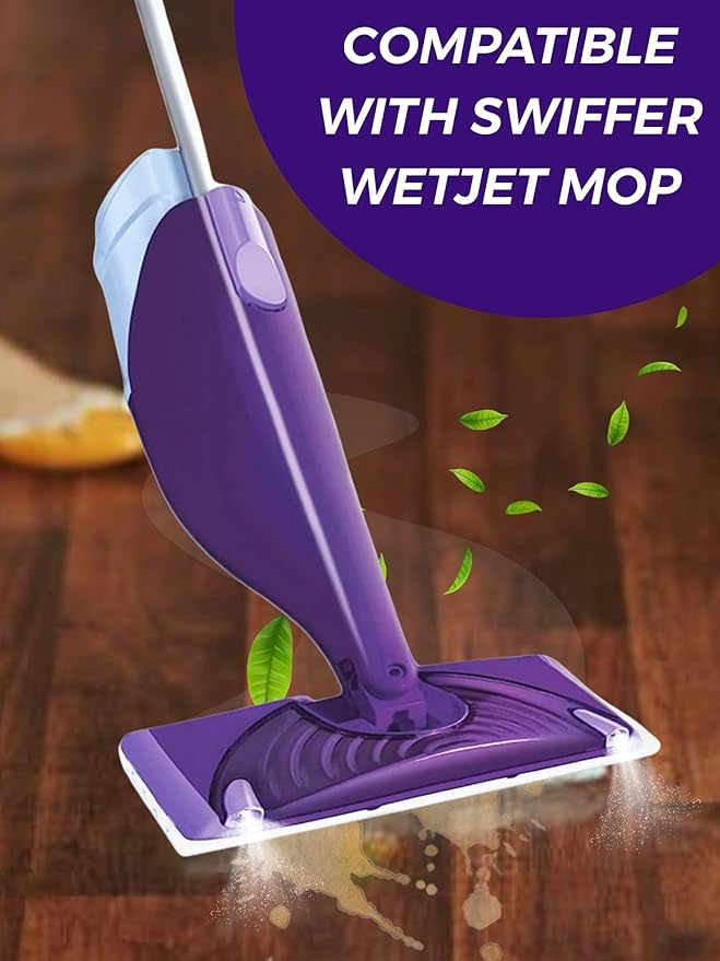 50 PCS Mopping Pad Refill for Wet Jet Mop,Multi-Surface Semi-Disposable Mop Pad Compatible with Swiffer Wetjet & All 10-11'',Thickned and Absorbent Wet Pads Refill