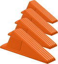 Frienda 4 Pcs Jumbo Door Stoppers Heavy Duty Door Stopper Tall up to 2inch Tall Wedge TPR Large Wedge Stackable Big Rubber Doorstop for Hotel Carpet Hardwood Concrete and Tile (Orange)