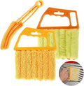 Mwellewm 2Pcs Window Venetian 7 Finger Dusting Cleaner Tool and 1Pc Window Blind Cleaner Duster Brush Hand-Held Window Shutters Venetian Shades Brush for Air Conditioner Duster Dirt