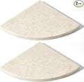 Koville Italian Natural Marble Corner Shelf, 2 Pcs Wall Mounted Marble Bathroom Corner Shelves Organizers, Polished Stone Corner Shower Caddy, No Drilling Adhesive Shower Caddies - Khaki Rose