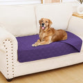 Smiry Waterproof Dog Bed Cover Pet Blanket, Soft Washable Dog Blanket for Furniture Bed Couch Sofa Reversible, Checkered (30"x53", Purple/Purple)