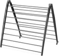 Whitmor Spacemaker Folding Drying Rack, Indoor Clothes Organizer with Patent-Pending Design, Space Saving, 6" L x 26" W x 51.5" H, Black