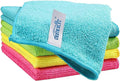 HOMEXCEL Microfiber Cleaning Cloth, 5 Pack Cleaning Towels for Kitchen, Lint Free, Scratch-Free, Highly Absorbent, and Reusable Cleaning Rags for House, 11.5 X11.5 inch (Green/Blue/Yellow/Pink)