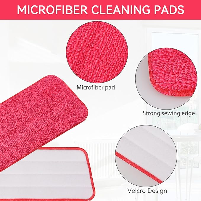 Mop Head Replacement for Libman Freedom Spray Mop - Washable Reusable Wet & Dry Cleaning - Microfiber Spray Mop Pads Refill for Multi-Surface Floor -7 Pack (Colorful)