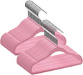GoodtoU Baby Hangers Pink for Clothes, Kids Velvet Hangers Non Slip Children Hanger for Closet