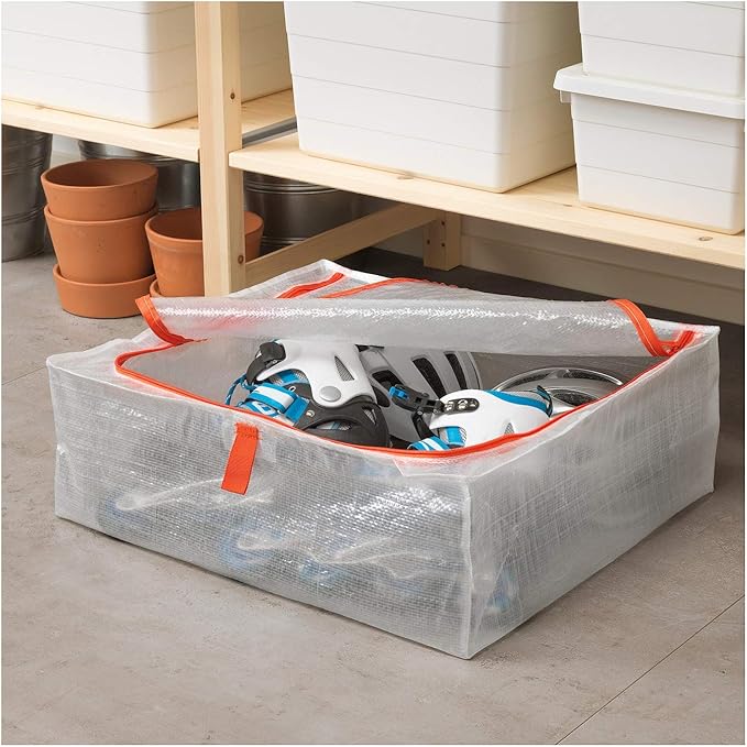 IKEA Parkla Storage Case, 55X49X19 Cm (22X19X7, Polypropylene),Transparent