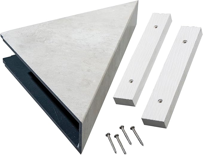 Palisade Vinyl Waterproof Corner Shower Shelf in Wintry Mix