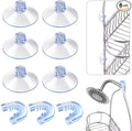 Tondiamo 6 Pieces Bathroom Shower Caddy Connectors Shower Caddie Easy to Attach with 3 Pieces Rubber Rings Bathroom Decor and Replacement (Suction Cup Holders)