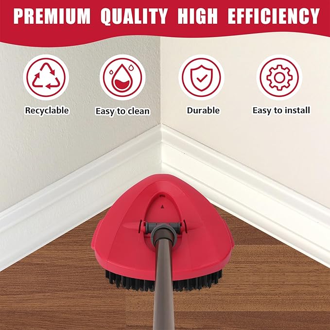 2 Pack Scrub Brush Replacement Head for O Cedar EasyWrin Spin Mop 1 Tank System, Spin Mop Replace Head Base, Shower Floor Scrubber, Hard Bristle Cleaning Brush for Bathroom Kitchen Wall Tile