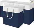 laundry basket 3-Pack, laundry hamper, Hamper with handles, collapsible laundry baskets, Waterproof dirty clothes hamper, Towel Storage for Home or Dorm, 100L-Blue