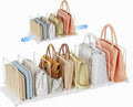 Extendable Purse Organizers Purse Storage. Length 16-28 in. Bag Organizer Purse Holder for Closet with 8 Adjustable Shelf Dividers Patent Pending