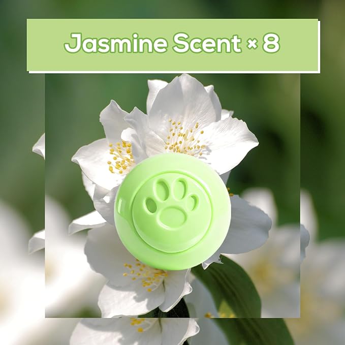 SCENTORINI Shoe Deodorizer Balls, 8 Pack Jasmine Scent Sneaker Deodorizer Balls, Odor Eliminator for Smell Shoes Boots, Long Lasting Shoe Freshener for Gym Bags, Drawers and Small Spaces