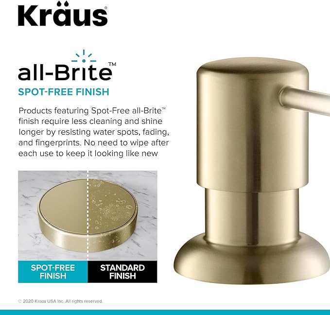 KRAUS Boden Kitchen Soap and Lotion Dispenser in Spot Free Antique Champagne Bronze, KSD-53SFACB