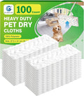 GLIMGLINT Heavy Duty Dry Sweeping Cloths for Floor Cleaning Pet Hair Removal Compatible with Swiffer Sweeper Mop, Mop Pads Refills, Disposable and Unscented, 100 Count