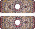 Kitchen Sink Splash Guard Sink Faucet Mat Faucet Handle Drip Catcher Drain Mats for Kitchen Bathroom Countertop Absorbent Dish Drying Mat Pad 2pack 14.7x5.4Inch Boho Retro Tan Red