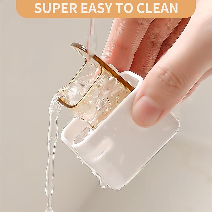 Wall Mounted Toothbrush Holders for Bathroom,Strong Self Adhesive Tooth Brush Holder with Cover, Toothbrush Heads Organizer for Family, 2 Pcs