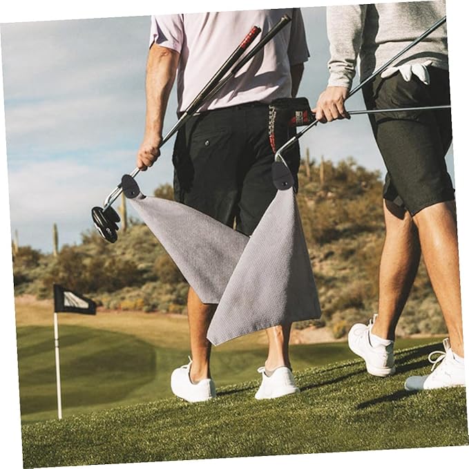 Alipis Magnetic Golf Ball Towel Microfiber Quick-Dry Sports Golf Accessory Outdoor Sweat Absorbent Cleaning Cloth