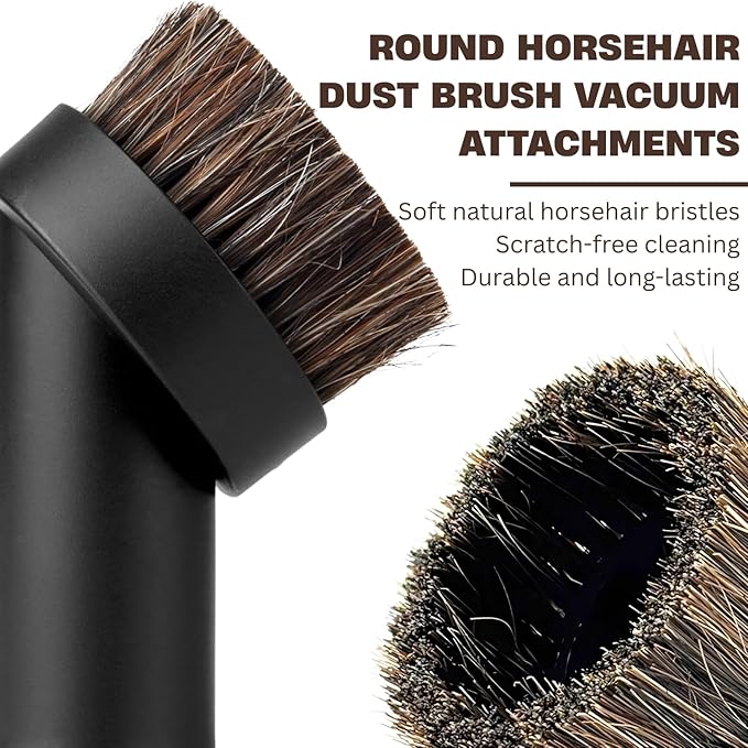 Round Horse Hair Dusting Brush & Hard Floor Attachment for Shark Vacuum Accessories & Attachments Compatible with Shark Rotator NV360 NV350 NV500 NV501 HV300 HV301 HV322 HV371 HV372