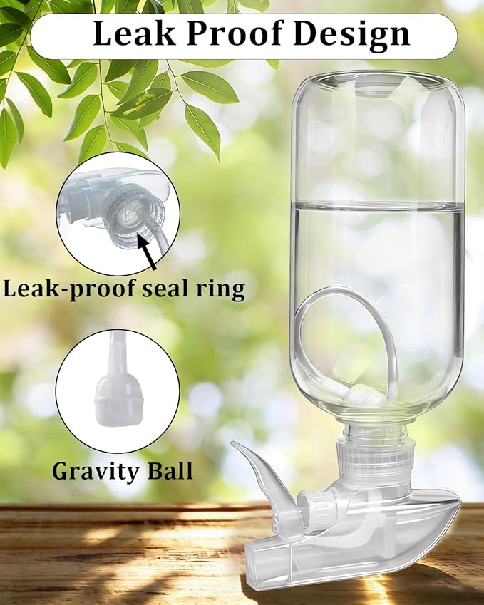2 Pack 360° Spray Bottles, 16 oz Plastic Small Containers with Adjustable Spray Nozzles, Spray Bottles for Hair, Cleaning Solutions, BBQ and Plants Clear