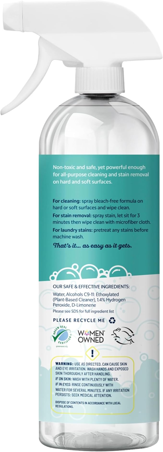 MOMREMEDY Hydrogen Peroxide All Purpose Cleaning Spray | Multipurpose Home Cleaner | Fabric and Laundry Stain Remover | All Surface Kitchen and Bathroom | Non Toxic