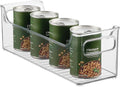 iDesign Stackable Plastic Pantry Bin with Handles for Cabinets or Fridge, Clear, Made in USA