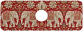 Kitchen Sink Splash Guard 1 PC 14.7 Inch Sink Faucet Mat Splash Guard for Bathroom Countertop Water Absorbent Foldable Cuttable Soft Washable Red Retro Elephant Flowers