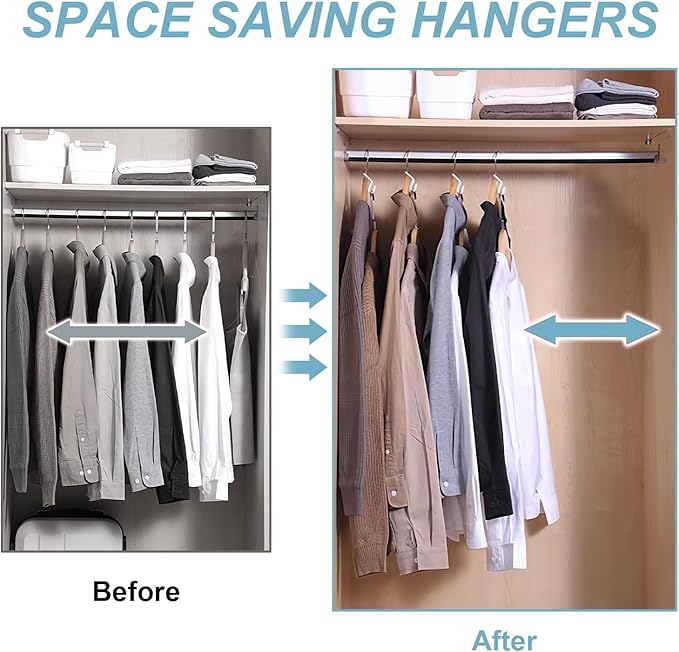 100 PCS Clothes Hanger Connector Hooks – Heavy Duty Plastic Cascading Hanger Hooks for Closet Space Saving & Clothes Organization