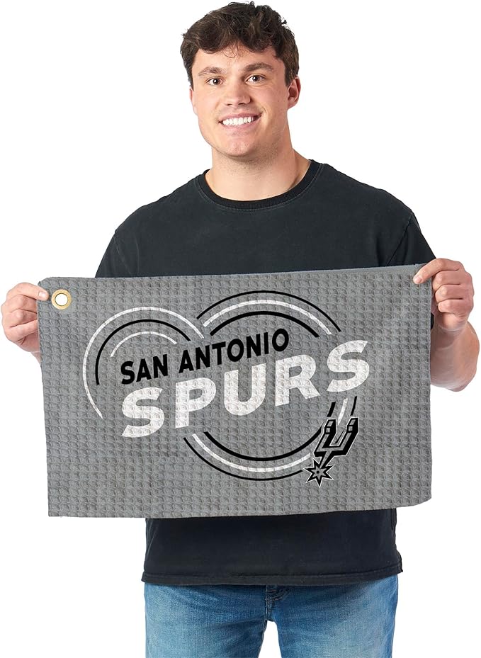 Northwest NBA Golf Towel – Official Licensed Microfiber Waffle Fabric, Absorbent 16x25 in Club Cleaning Accessory