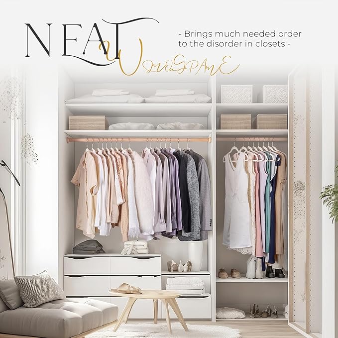 HOUSE DAY Premium Velvet Hangers 100 Pack, Non-Slip Clothes Hangers Ivory - Durable and Sturdy Felt Hanger, Velvet Hanger for Coat, Pants & Dress Slim Space Saving for Closet Organizer
