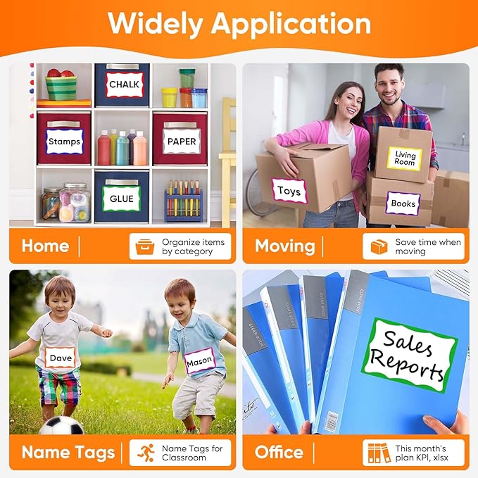 6 x 4 inch Large Moving Labels for Boxes, Packing Labels Stickers for Moving Color Coded Blank Labels Stickers, 160pcs Moving Stickers for Home Organization Projects, Kitchen, Storage Bins(8 Color)