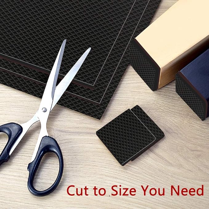 Yelanon Non Slip Furniture Pads -12pcs 4" Furniture Grippers Hardwood Floors, Non Skid for Furniture Legs,Self Adhesive Rubber Feet, Anti Slide Furniture Floors Protectors for Keep Couch Stoppers