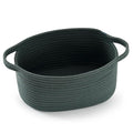 Cute Woven Storage Basket with Handle – Hunter Green Empty Gift Burr Basket for Valentines Day, Birthday, Holiday Gifts, Eco-Friendly, Decorative Organizer Bin for Nursery, Plants