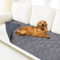 Smiry Waterproof Dog Bed Cover Blanket 40x70, Soft Reversible Pet Blanket, Washable Leakproof Cats Dogs Couch Cover for Sofa, Couch, Furniture, Lattice, Grey/Dark Grey