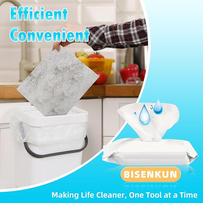 24 Count Unscented Upgraded Wet Mop Refills for Swiffer® Sweeper Wet Pads, One Piece Cleans One Room, Wet Mopping Cloths for Swiffer® Wet Pads Refill, Mop is Not Include
