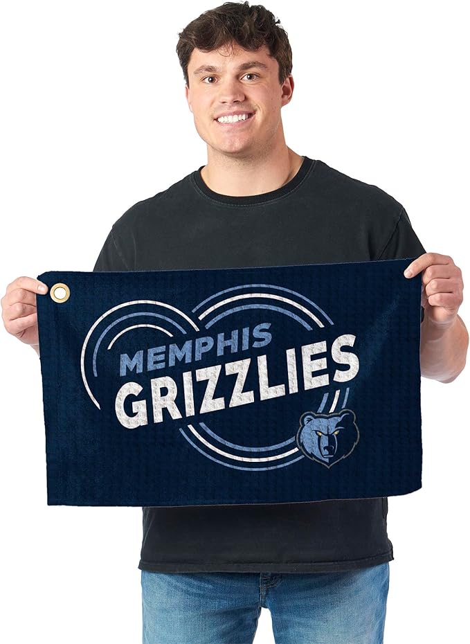 Northwest NBA Golf Towel – Official Licensed Microfiber Waffle Fabric, Absorbent 16x25 in Club Cleaning Accessory