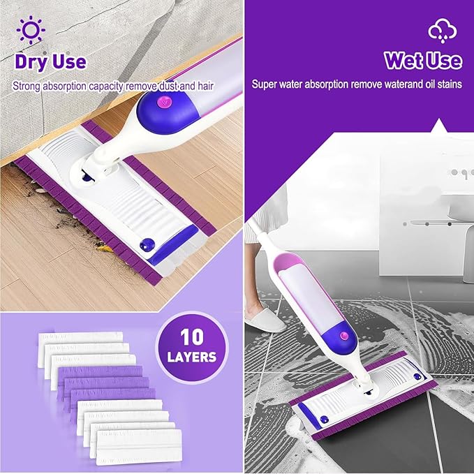 60 Count Power Mop Pads Refills for Swiffer PowerMop Multi-Surface Mopping Pad Disposable Replacement Mop Refill Pads Compatible with Swiffer PowerMop,Safe on All Finished Floors.