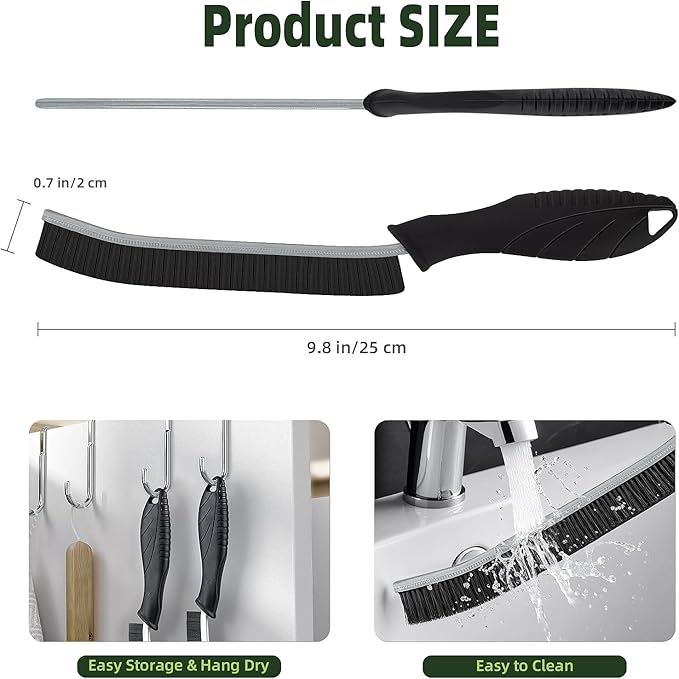 Cleaning Brush - Hard Bristle Crevice Cleaning Brush for Tight Spaces, Gap Scrub Brush, Bathroom Grout Brush, Thin Brush for Household Use, Home Kitchen Toilet Cleaning Supplies