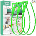 Drain Snake Hair Drain Clog Remover - 3 Pack Shower Snake Sink Unclogger Tool with Exquisite Packaging (Green)