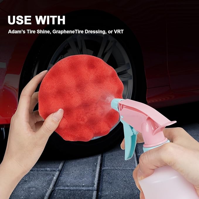 6 Pack Large Tire Shine Applicator Pad, Tire Hex Grip Applicator, Tire Shine Car Detailing Foam Sponge Tool, Reusable Car Cleaning Supplies After Car Wash Tire Cleaner for Applying Tire Shine