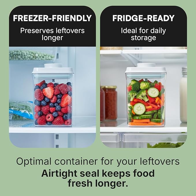 Bop Top | Airtight Meal Prep Containers with Lids | Food Storage Container Sets | Snack and Overnight Oats Fridge Organizer | Pantry and Kitchen Organization